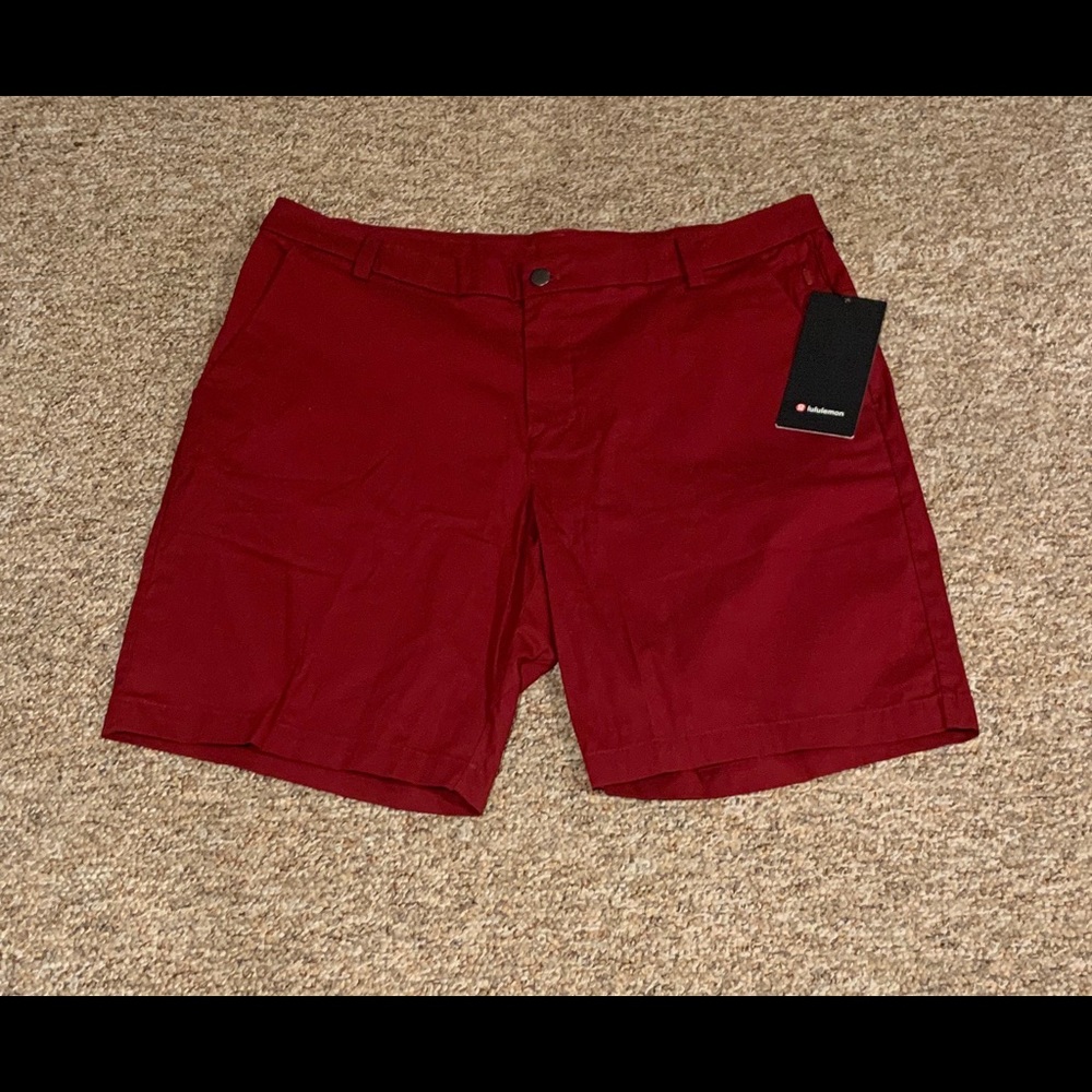 Men’s Red Lululemon Commission shorts Size 36